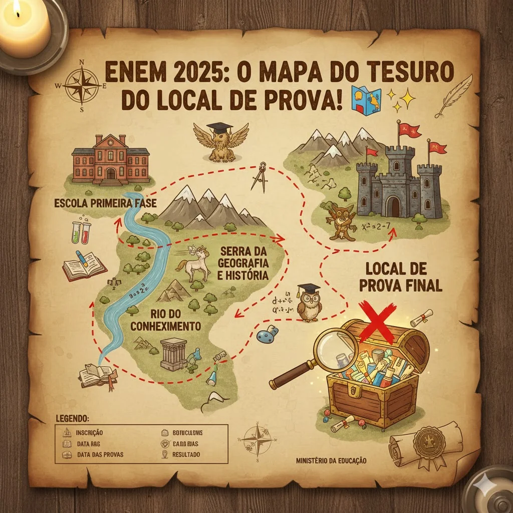 🎯 ENEM 2025: O MAPA DO TESOURO DO LOCAL DE PROVA! 🗺️✨
